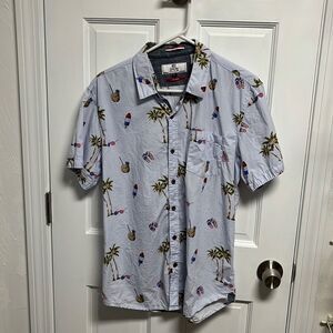 𝅺mbk premium goods summer button down shirt size large.